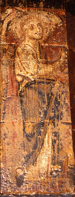 Annunciation to shepherds, Faversham, detail, angel (105KB)